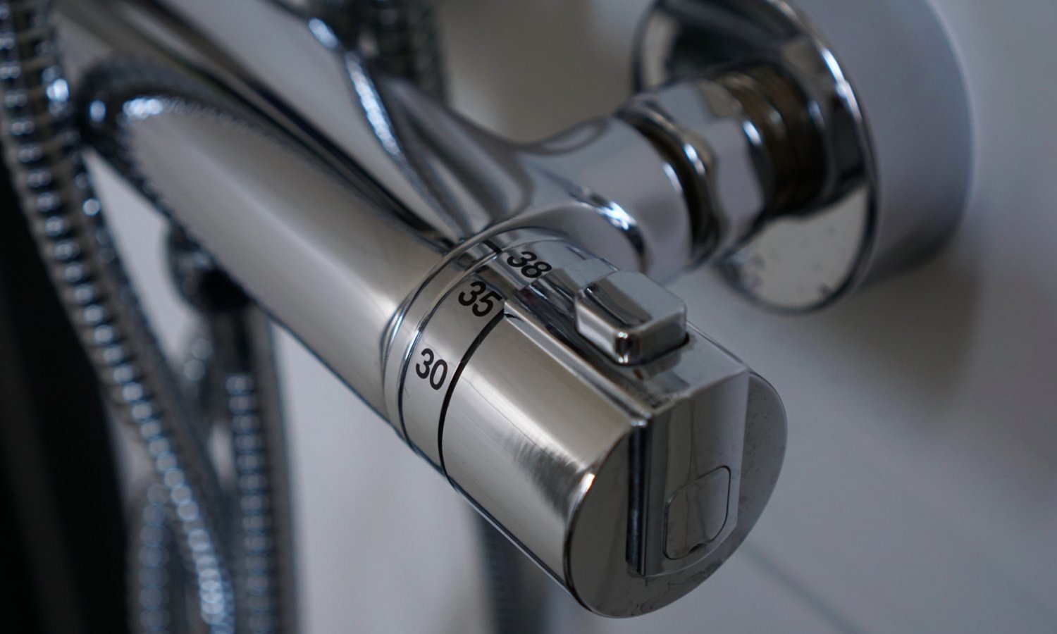 Eine Duscharmatur mit Verbrühungsschutz